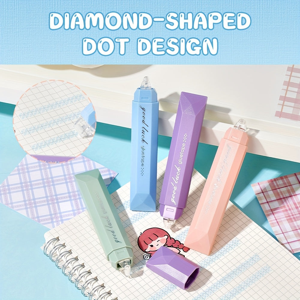 4pcs 360° Rotating Double-Sided Dot Glue pen Tape