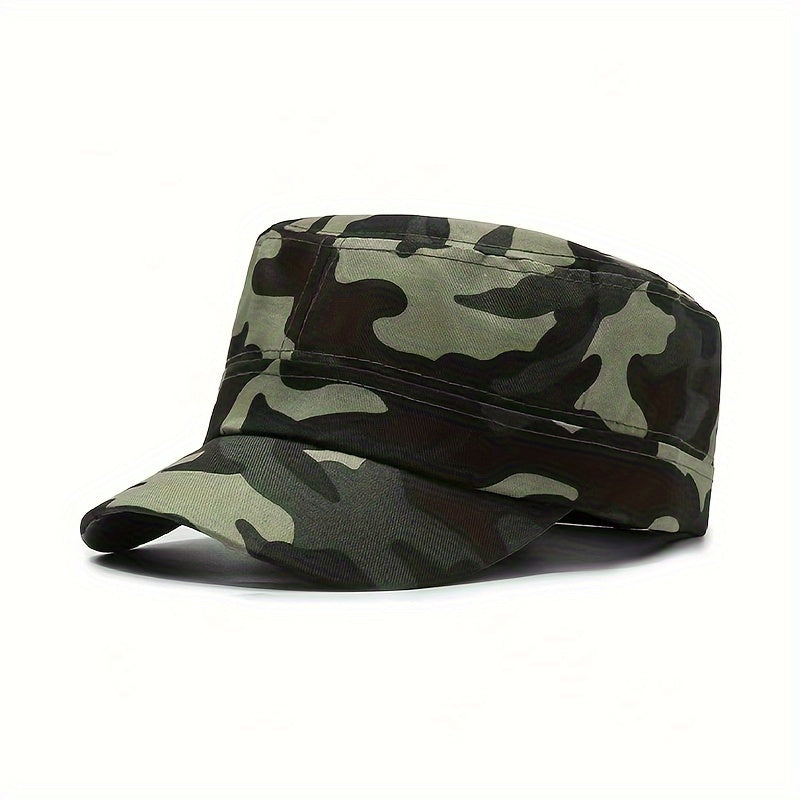 [Lightweight Hat] Lightweight Camouflage Baseball Cap - Sun Protection Flat Top Hat, 100% Polyester, Machine Washable, Ideal for Outdoor Sports & Tactical Use