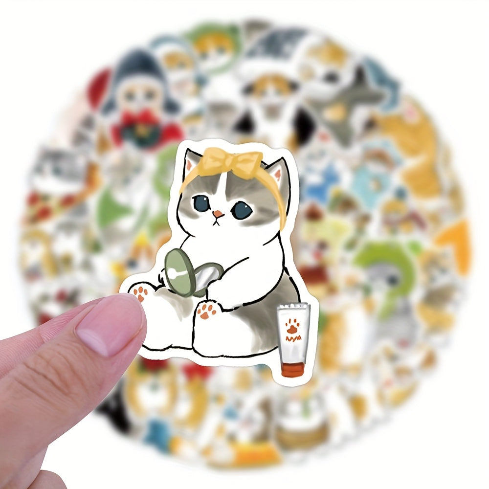 55pcs Mofusand Sticker, for Decorating Stationery, Cup, Mobile Phone, Laptop, Suitcases, Refrigerator, Skateboard, Guitar