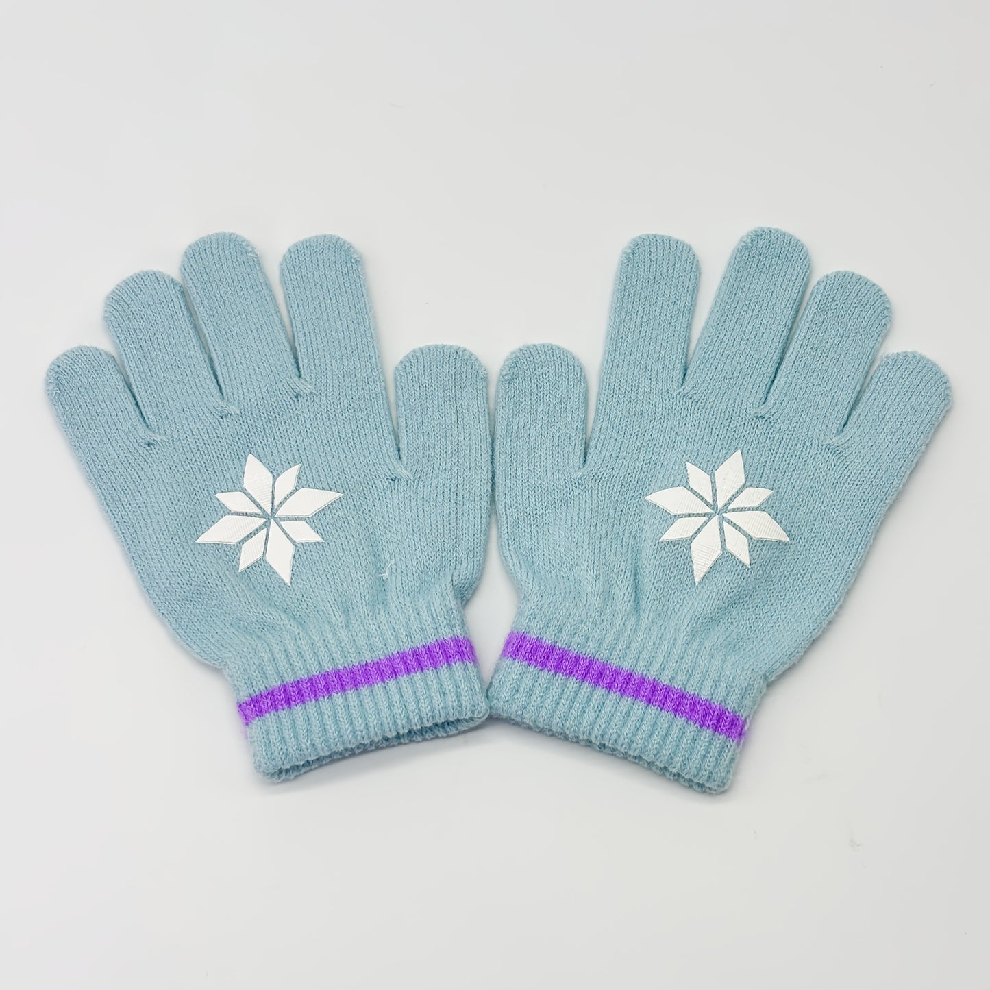 3pcs Knit Hat Set - Knitted Scarf and Gloves, Beanie