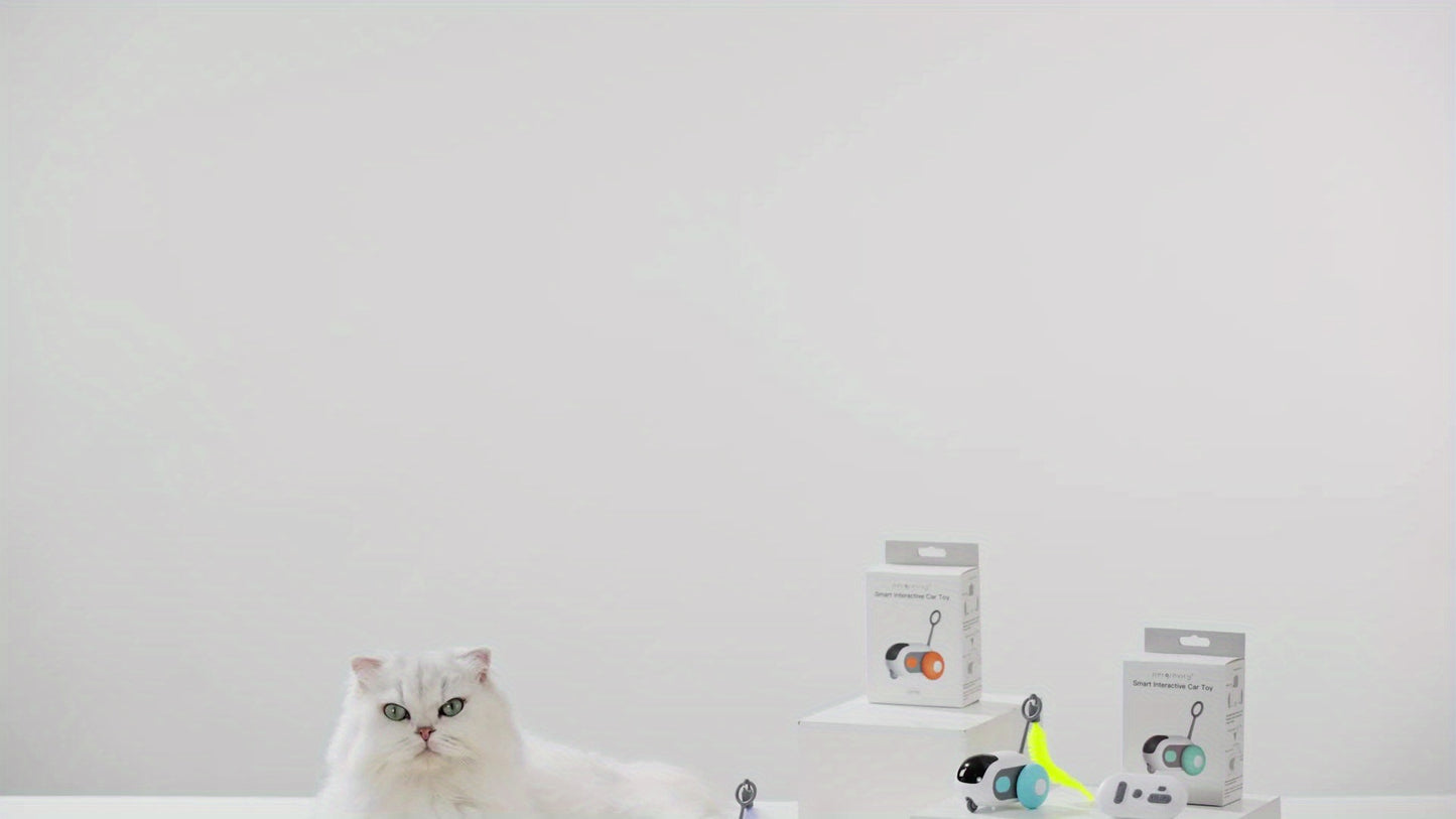 Remote Control/ Autopilot Dual-mode Teasing Cat Toy Electric Car, Teasing Cat Stick, Pet Supplies