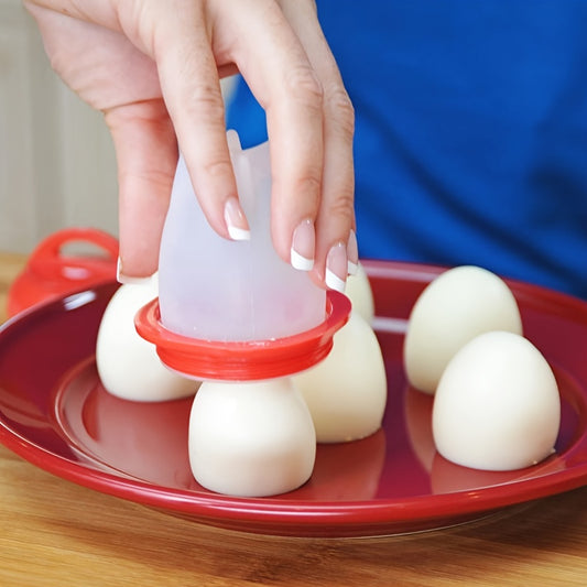6-Piece Silicone Non-Stick Egg Poachers: Heat-Resistant Cooking Cups for Perfectly Cooked Eggs and Easy Shell-Free Breakfast Preparation
