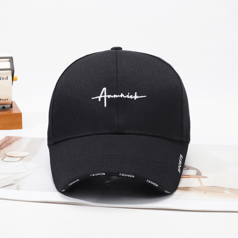 1pc Adjustable Snapback Baseball Cap - Black, Comfortable Fit for All Head Sizes, Stylish & Versatile, Polyester Material, Sports Cap|Sleek Black Cap|Adjustable Fit
