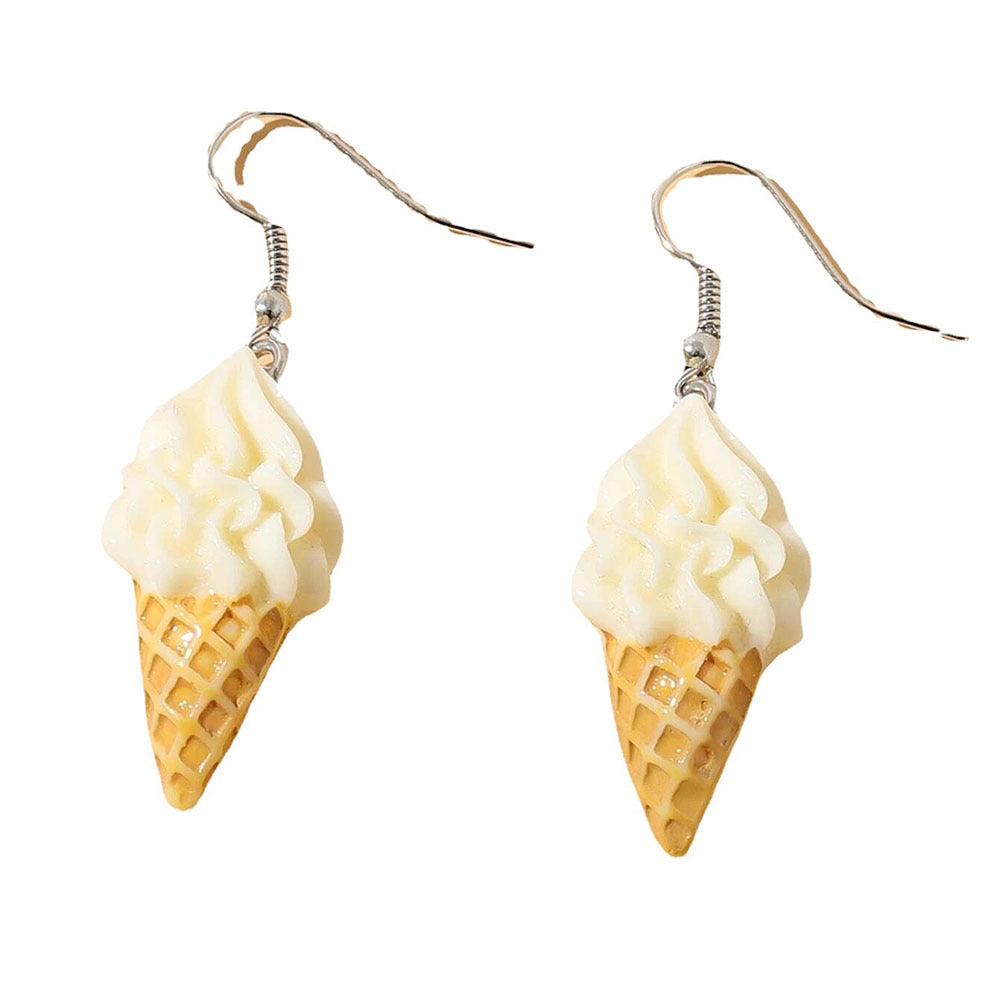 Imitation Ice Cream Resin Drop Dangle Earrings Food Design Accessories For Women Party Jewelry