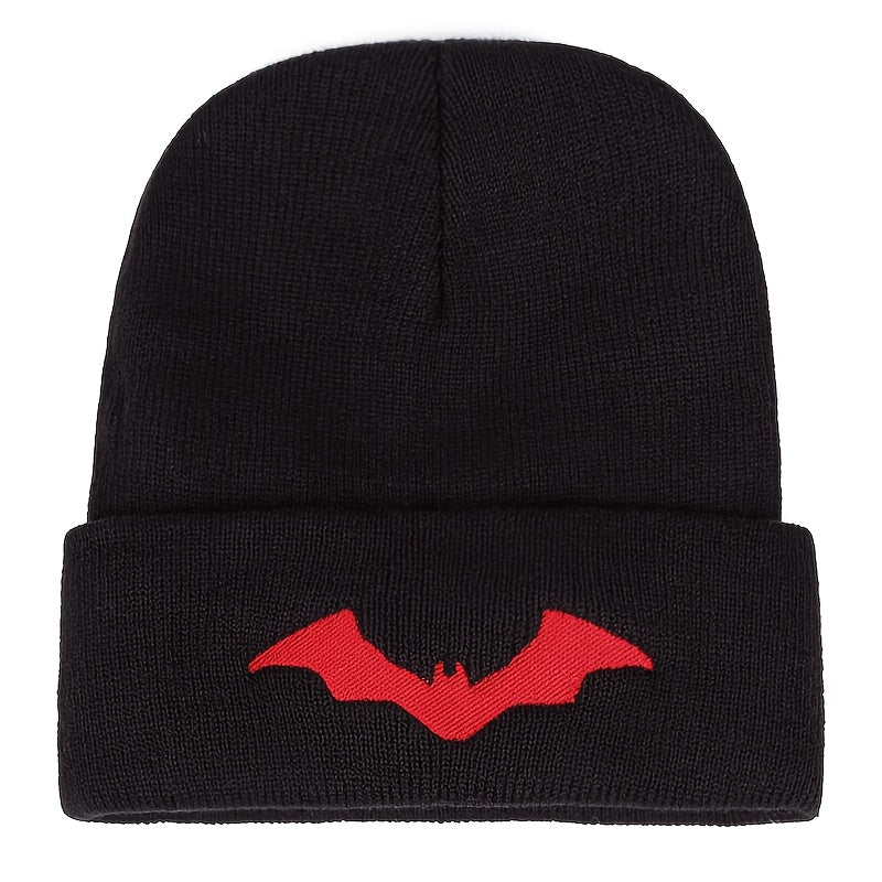Warner Bros Batman & Superman Officially Licensed Embroidered Knit Hats - Black with Iconic Batman Logo & Superman Emblem, Winter Warmth for Comic Conventions, Outdoor Sports & Casual Attire - Unisex Adult & Youth Sizes (Offi