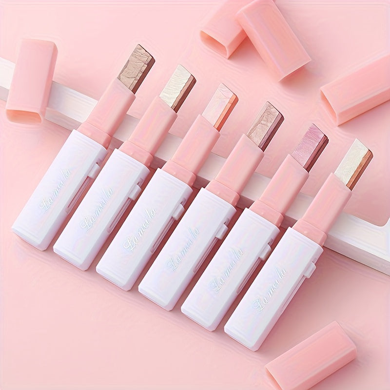 6pcs Double-Color Iridescent Eyeshadow Stick Set
