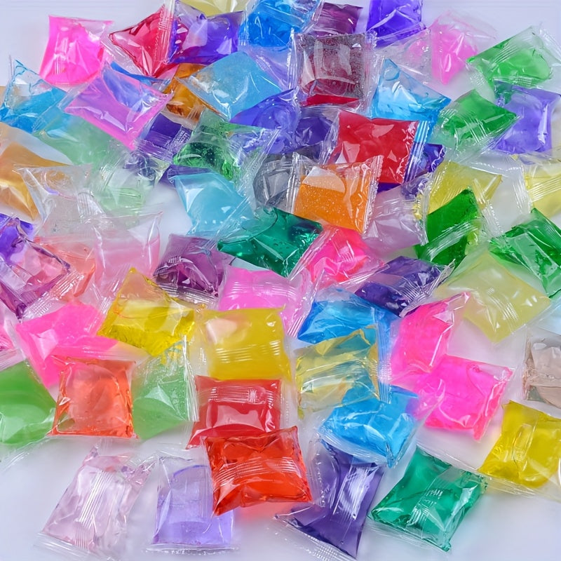 6 Colors Sequin Glitter Clear Slime Set - Soft and Non-sticky Clear Slime with Good Stretchability - Great for DIY Creations, Perfect Gift
