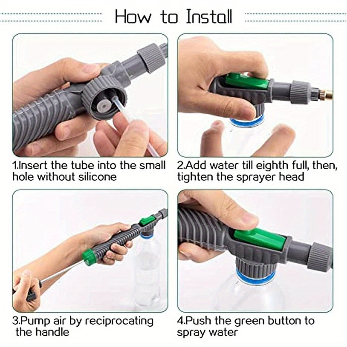 1/2pcs Adjustable Drink Bottle Sprayer, High Pressure Air Pump Manual Sprayer, Portable Magic Sprayer, Bottle Cap Sprinkler, Garden Watering Tool for Watering and Spraying Fertilizer