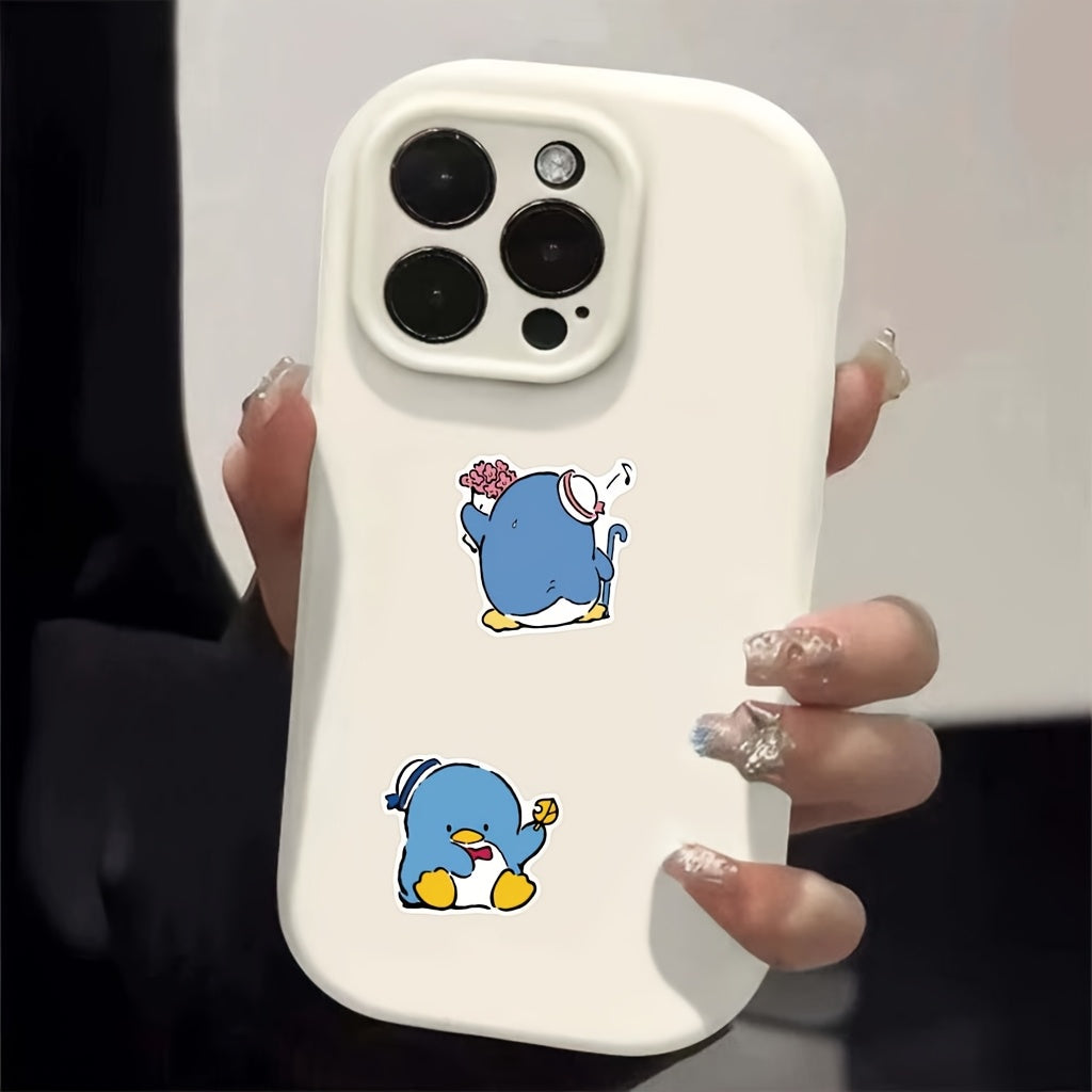 50pcs Sanrio Tuxedo Sam Sticker Pack - Cute Blue PVC Decals with Unique Designs for Phones, Books, Skateboards & Earphones, High Quality & Durable Decoration, Stickers for Phone Case, Skateboard Accessories, Playful Designs,