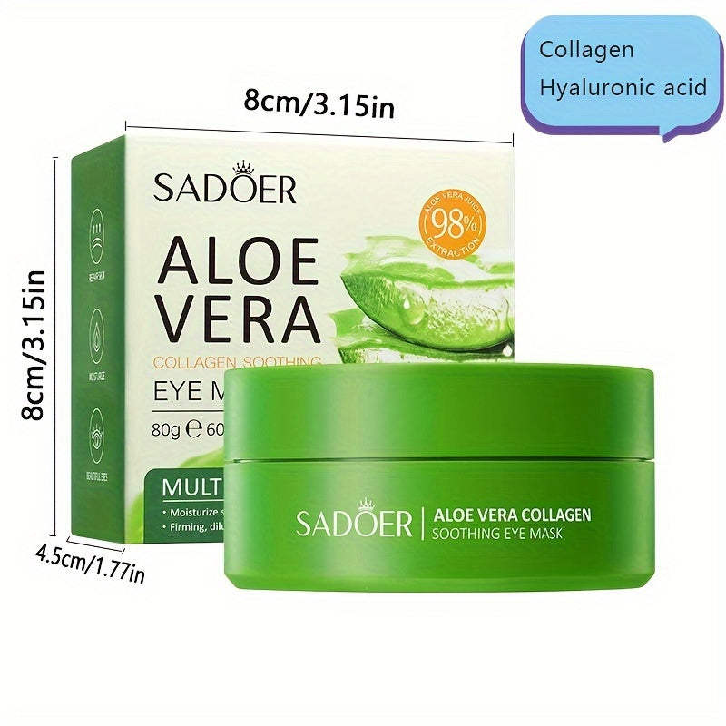 Algae Eye Mask. Collagen Eye Patch, Hydrating and Firming Light Beige Eye Mask