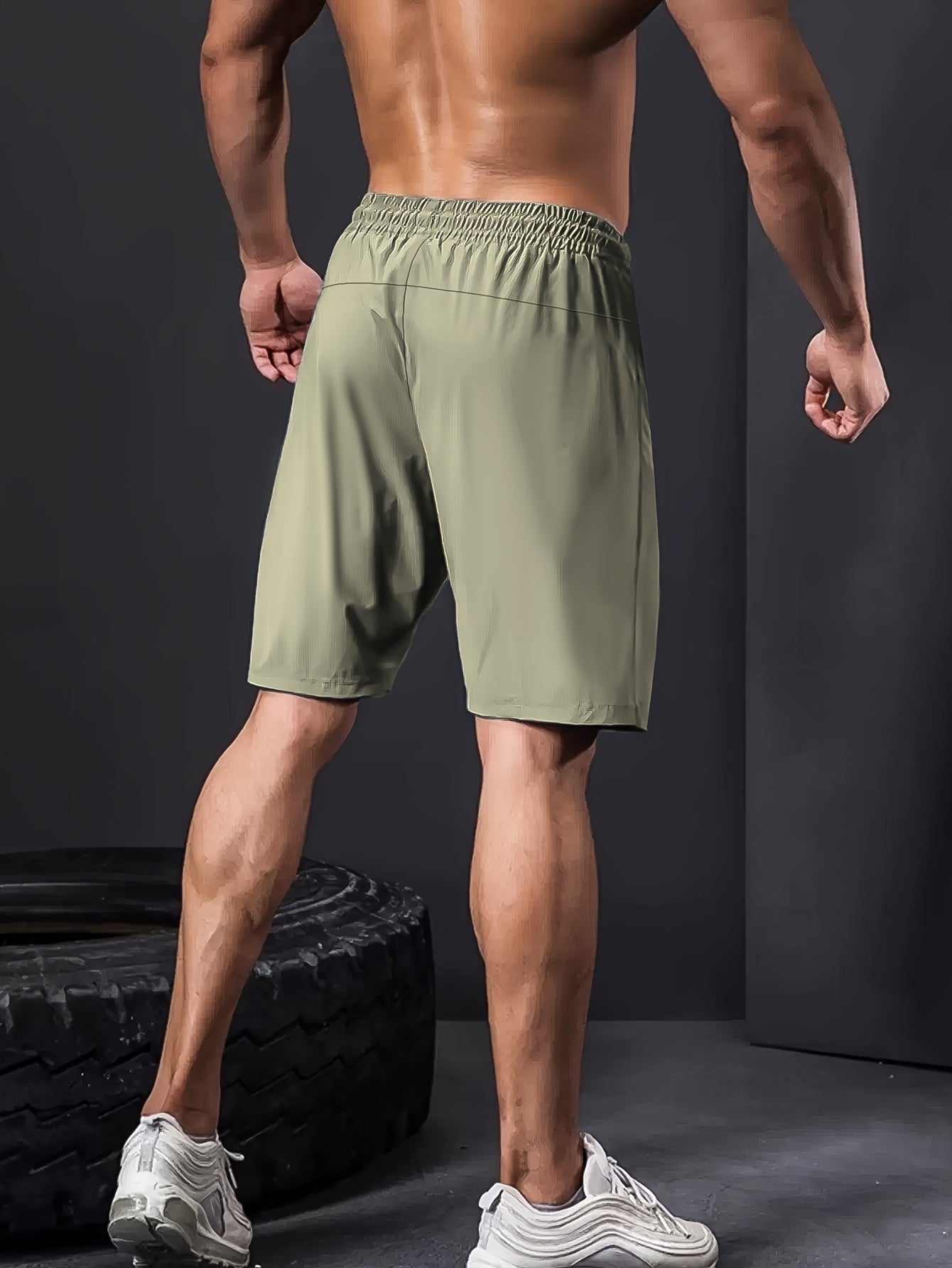 Men's Navy Drawstring Outdoor Shorts with Zippers