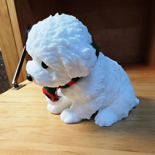 This White Teddy Bear Has a Fun and Stress-Relieving Squeeze, Made of Soft Silicone! This Is What a Puppy Does When They Are Not Awake! They Do This to Get Back Somebody'S Food, Because They Are Full!
