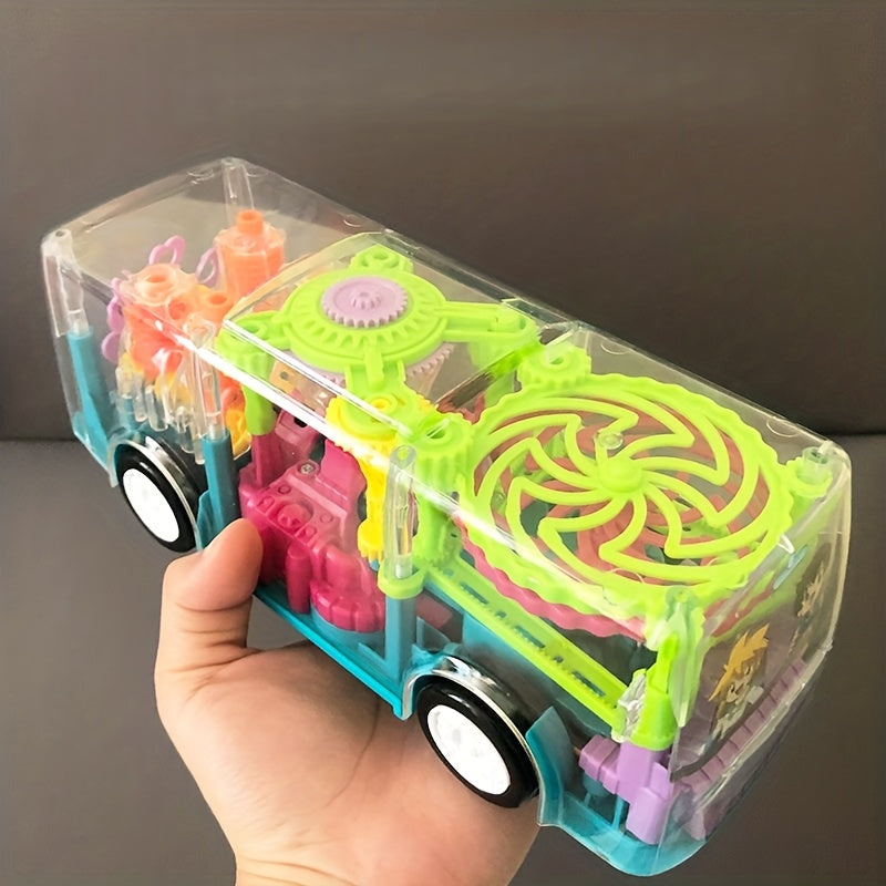 Multi-Functional Toy Car Bus with Flashing Lights & Moving Part