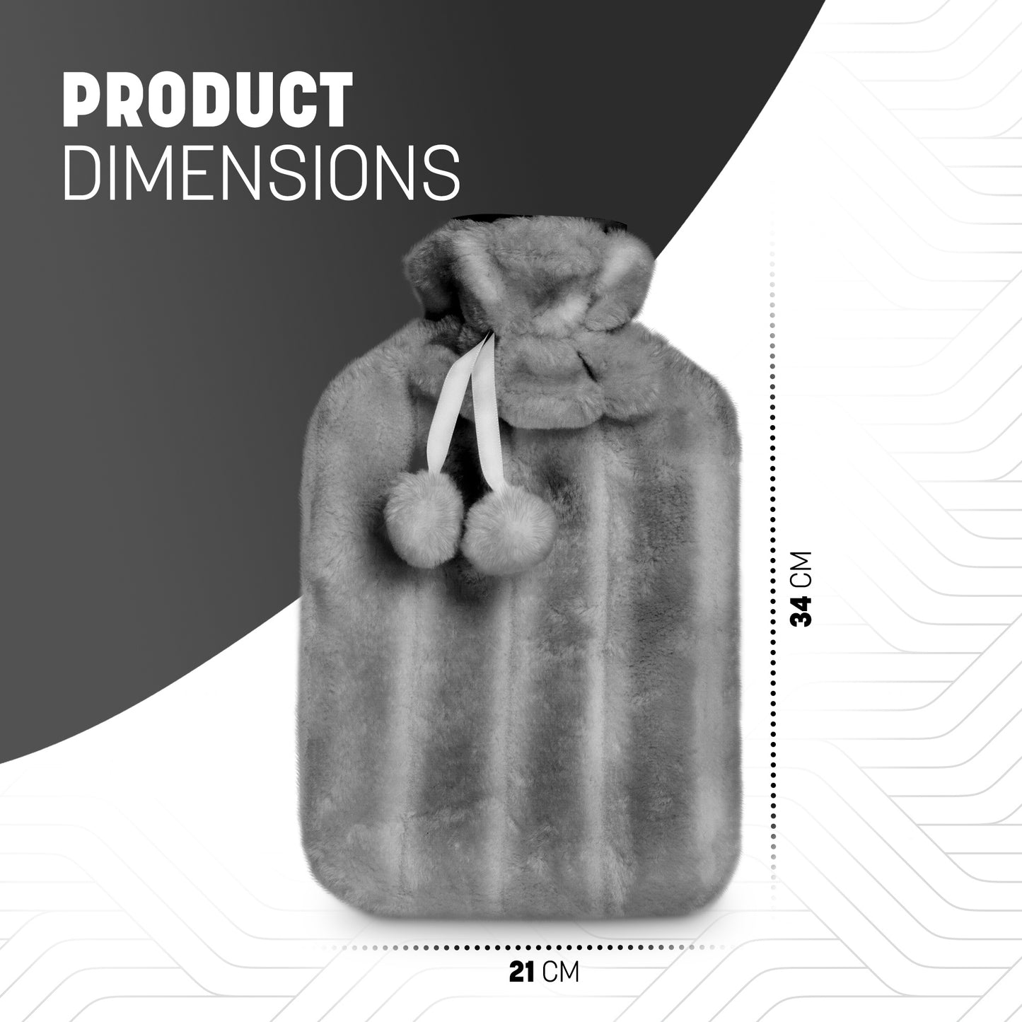 Cosy Hot Water Bottle with Plush Cover