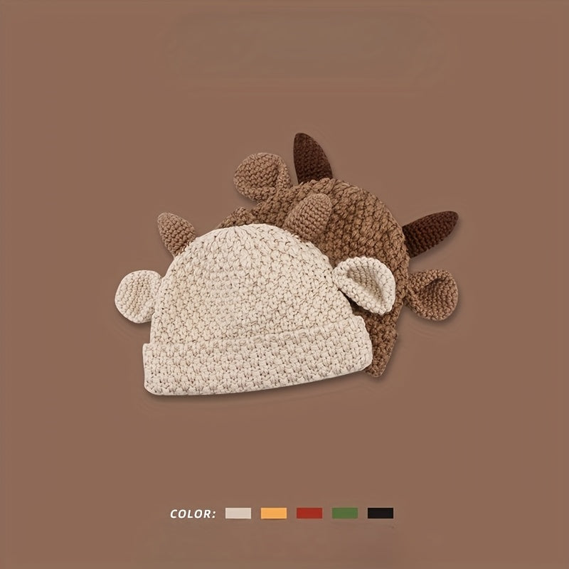 Hand- Cow Ear Beanie Hat for Women & Men