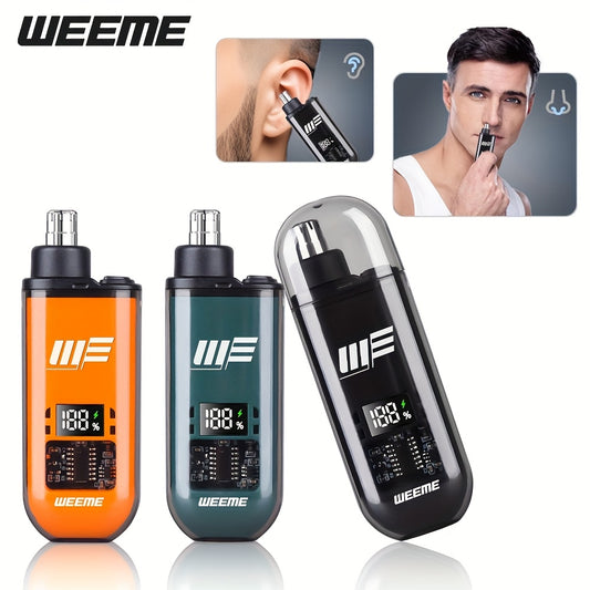 WEEME Men'S USB-Powered Ear & Nose Hair Trimmer with LCD Display.