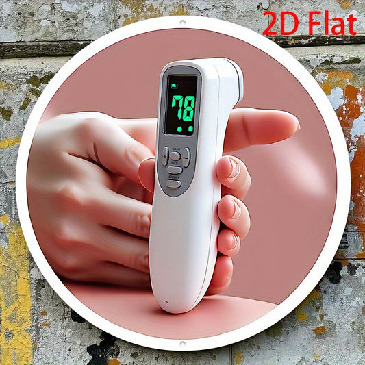 2D Flat, 1pc Smart Forehead Thermometer with Easy-Read Digital Display, Compact 2D Flat Design 19.81x19.81 cm Aluminum Portable Travel Thermometer - Ideal Mother’s Day, Birthday & All-Occasion Gift for Moms, 2D Flat, Perfec