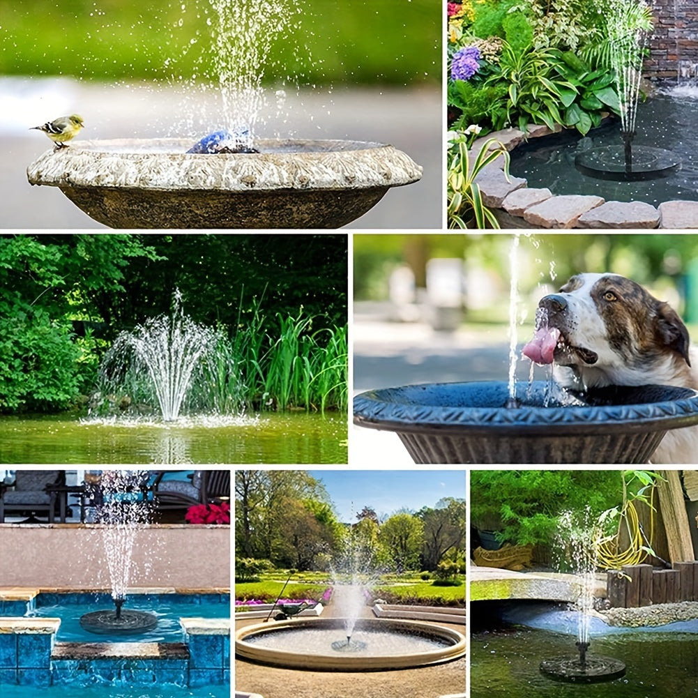 1.5W Solar Fountain Pump with 6 Nozzles