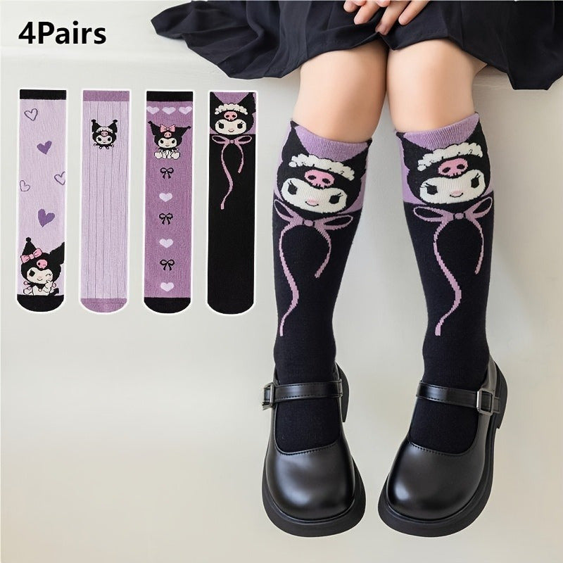 4 Pairs  Socks for Girls