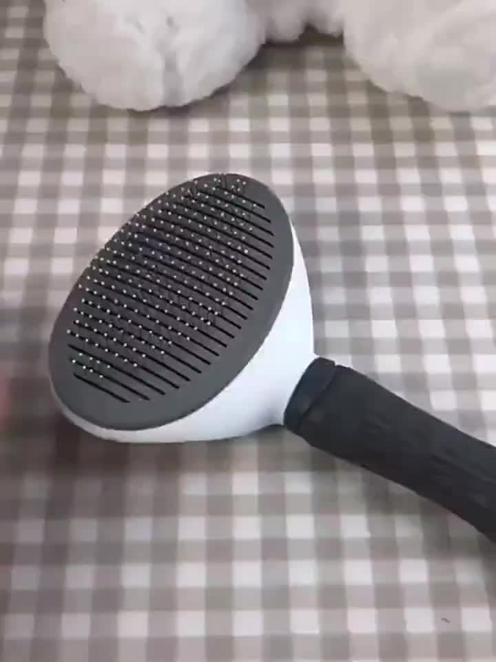 Automatic One-Button Hair Removal Dog and Cat Cleaning Face Comb | Pet Hair Removal Massage Comb, Cat and Dog Needle Comb Beauty Cleaning Brush