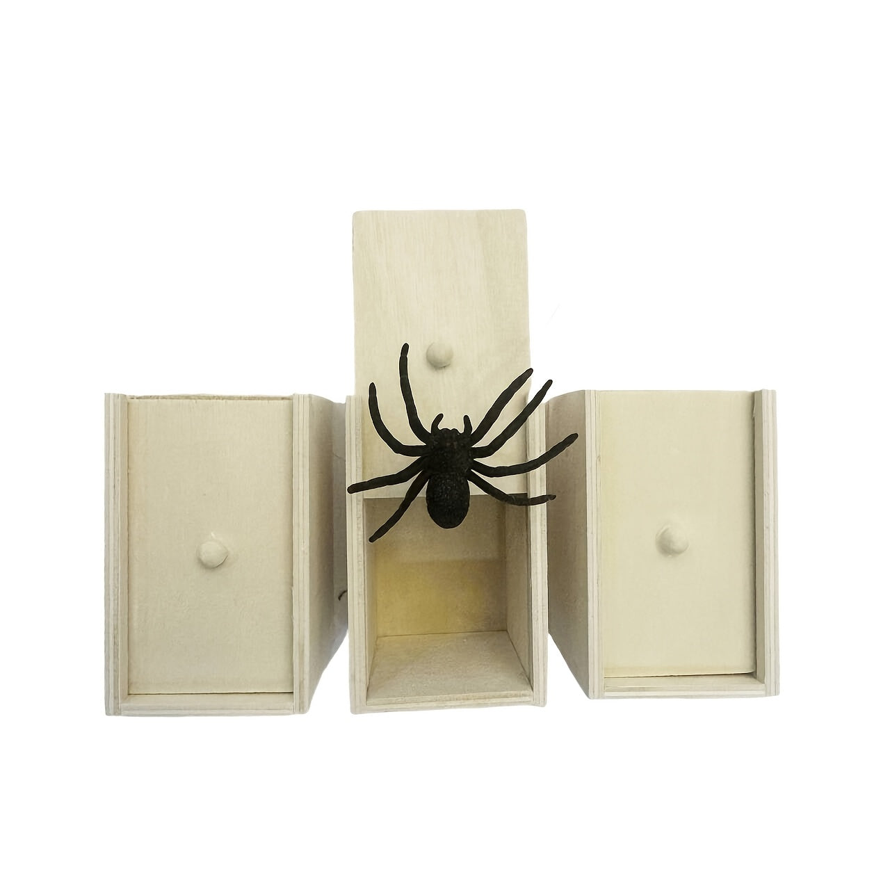 [Fun Surprise Spider Box Toy] Original Spider Prank Box, Fun Wooden Box Toy Prank, Funny Christmas Halloween Gift Box Surprise Toy and Prank Gift Practical Joke Kit, Surprise Your Family and Friends with this Fun Wooden Toy S