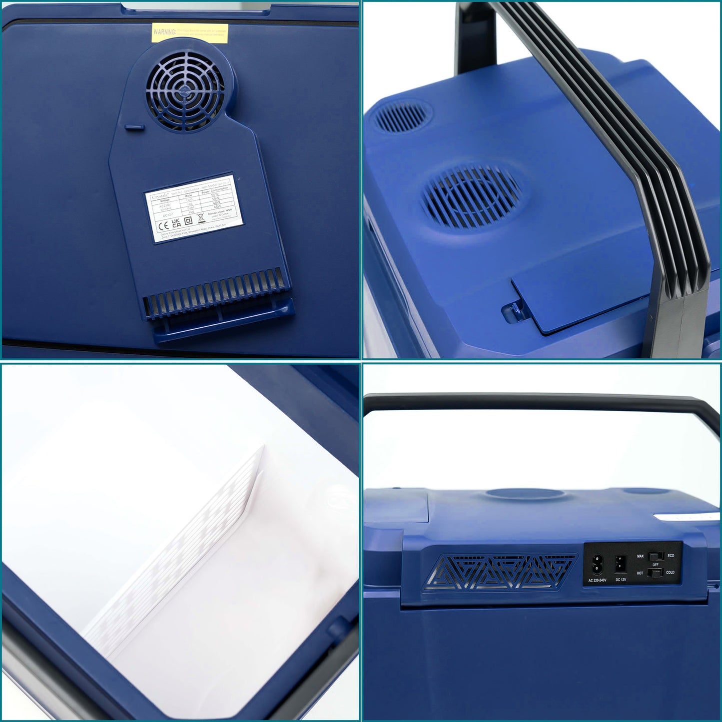 33L Electric Cool Box for Car & Home - Hot & Cold Thermoelectric Cooler, 12V DC & 240V AC, Portable Camping Fridge for Travel, Picnic, Office, Boat, Energy Efficient, Durable Design, Dual Power Compatibility