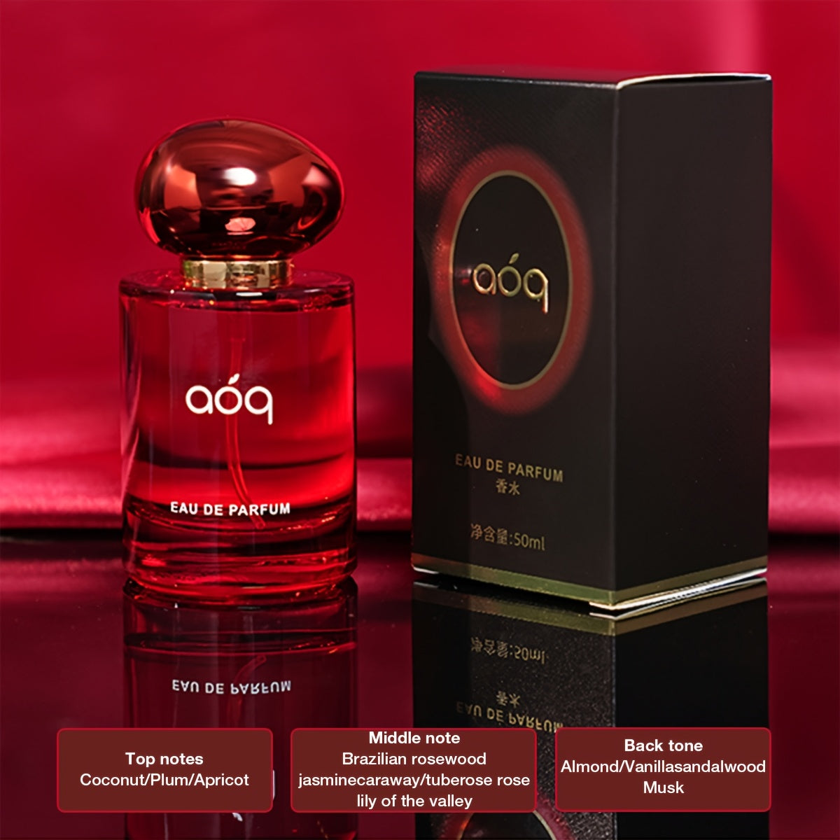 aoq Paris Night Perfume Gift Box 3 Bottle And 1 Bottles Women's Perfume Sexy Vanilla Sweet Body Spray.