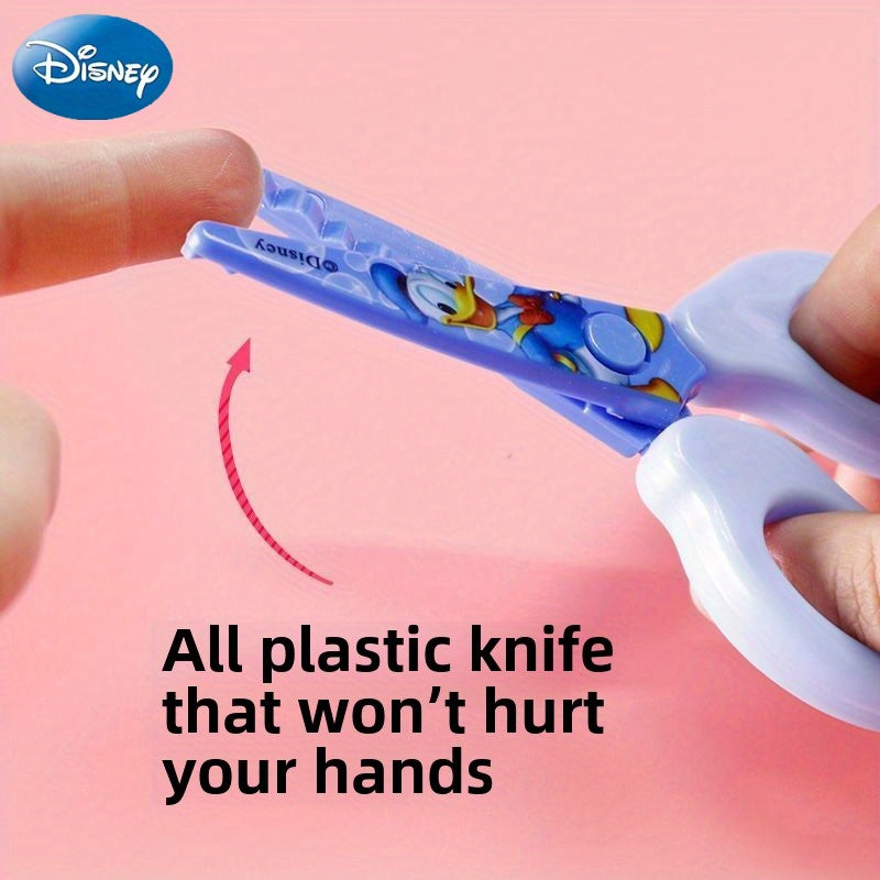 6pcs/set Disney Mickey & Minnie Scissors, Cartoon Cute Handcraft Cutting Tool with Safe Replaceable Blades and Scallop Serrated Wave Shape, Suitable for School Activities, Hobby Classes, Office