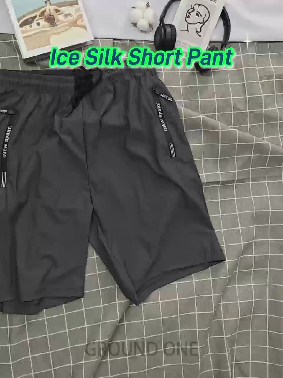 Men's Navy Drawstring Outdoor Shorts with Zippers