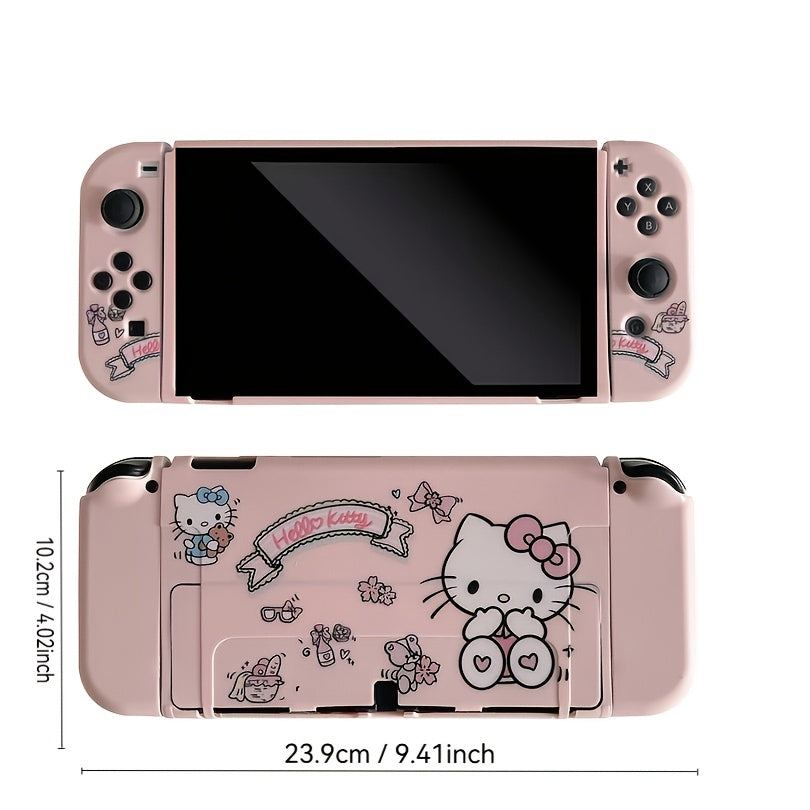 [Waterproof Hello Kitty TPU Case] Sanrio 2pcs Hello Kitty Soft Shell Case, Pink TPU Material, Anti-fall, Waterproof, Anti-scratch, Anti-fingerprint, Skin-friendly Texture, Dirt-resistant