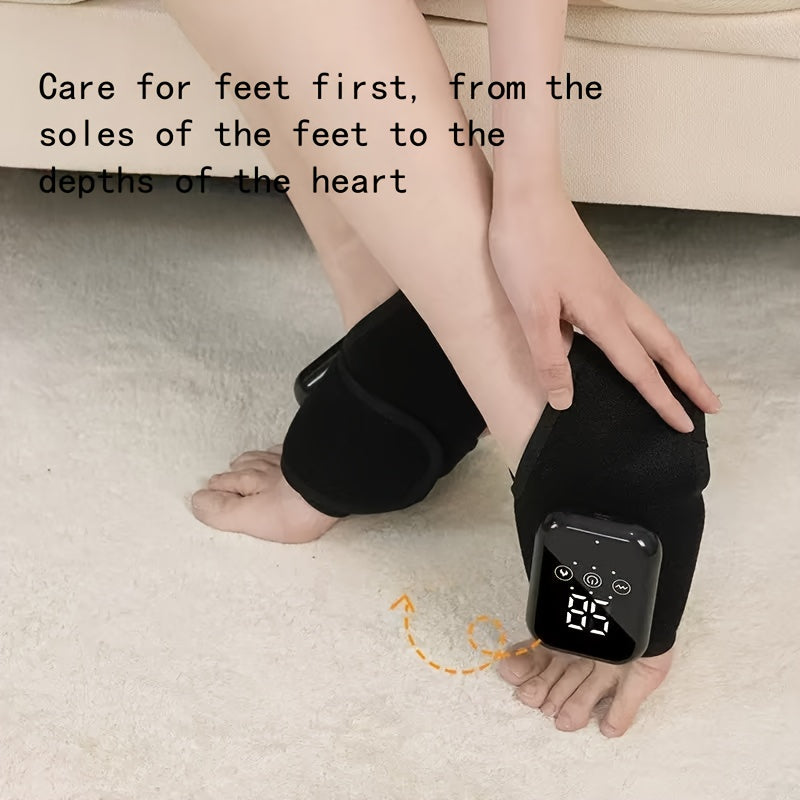 Ankle Massager with LCD Touchscreen, Vibration & Hot Compress Function .