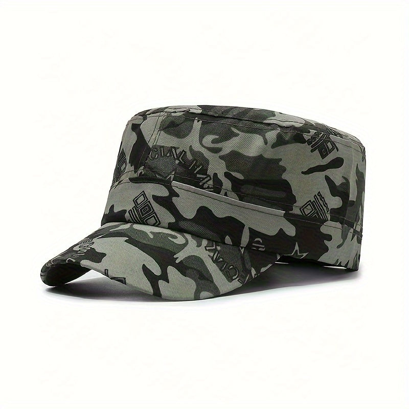 [Lightweight Hat] Lightweight Camouflage Baseball Cap - Sun Protection Flat Top Hat, 100% Polyester, Machine Washable, Ideal for Outdoor Sports & Tactical Use