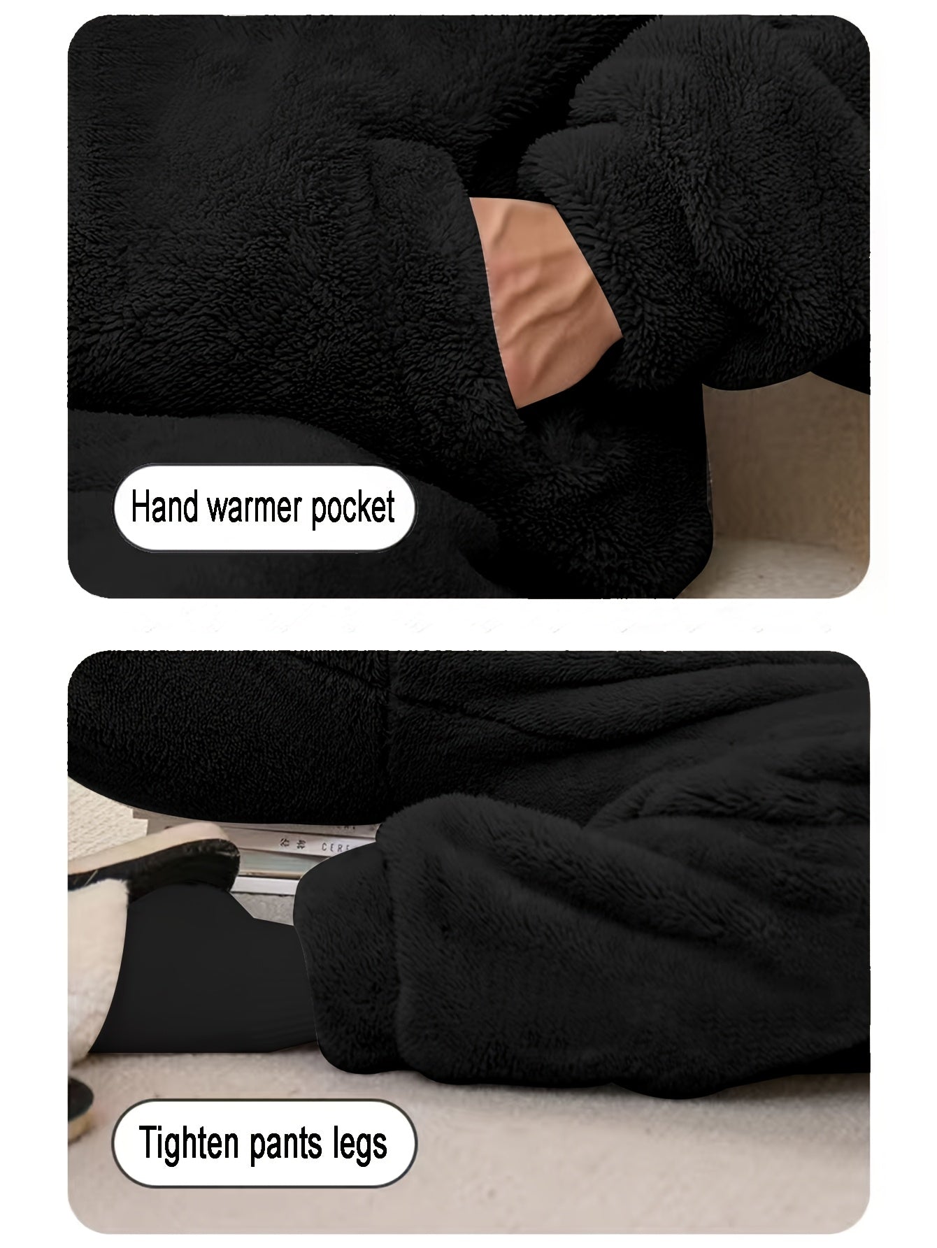 Flannel 2025 Winter New 2-Piece Tiger Embroidered Long Pants Loungewear Set.