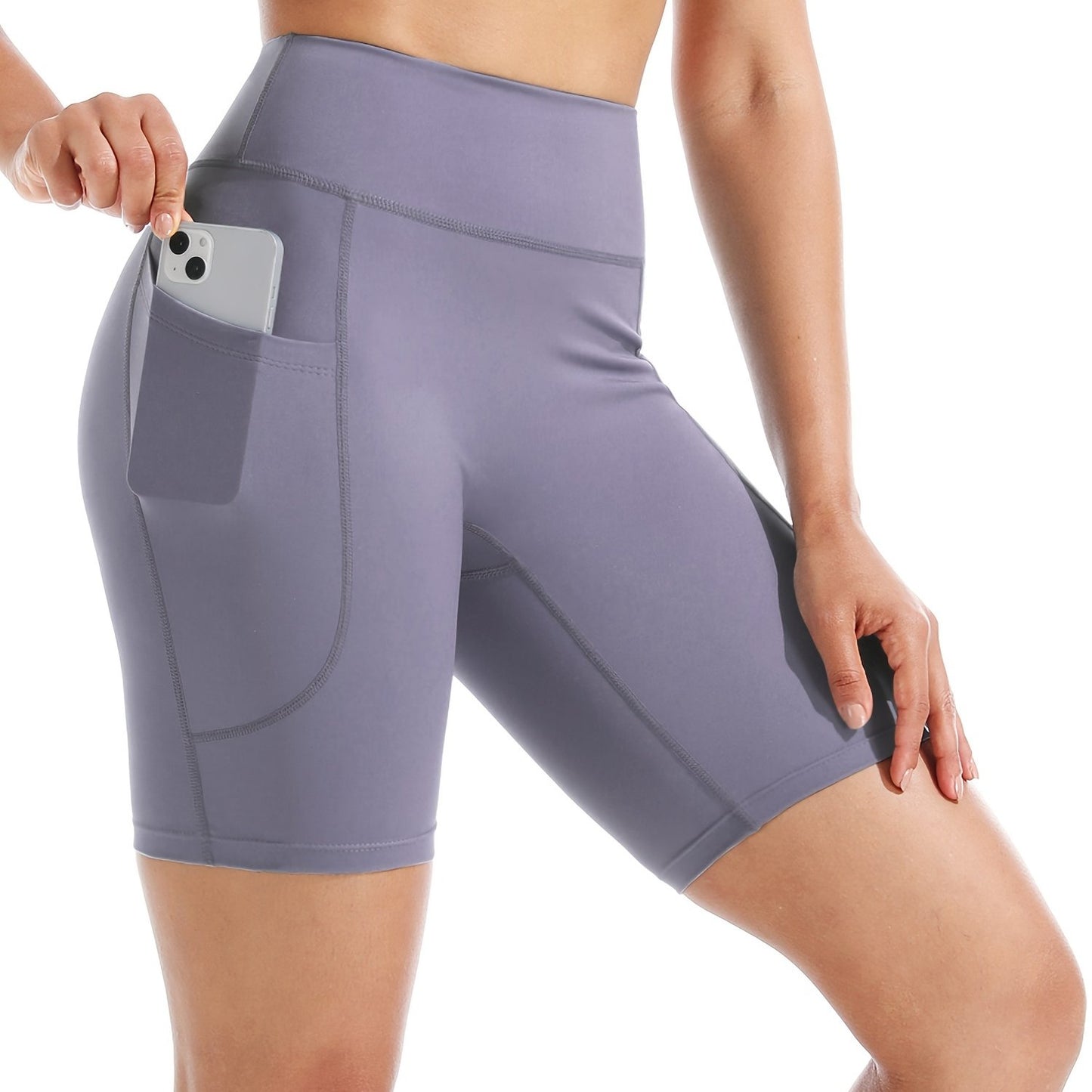High Waist Quick Drying Yoga Tight Shorts, High Elastic Pilates Cycling Shorts, Women's Activewear