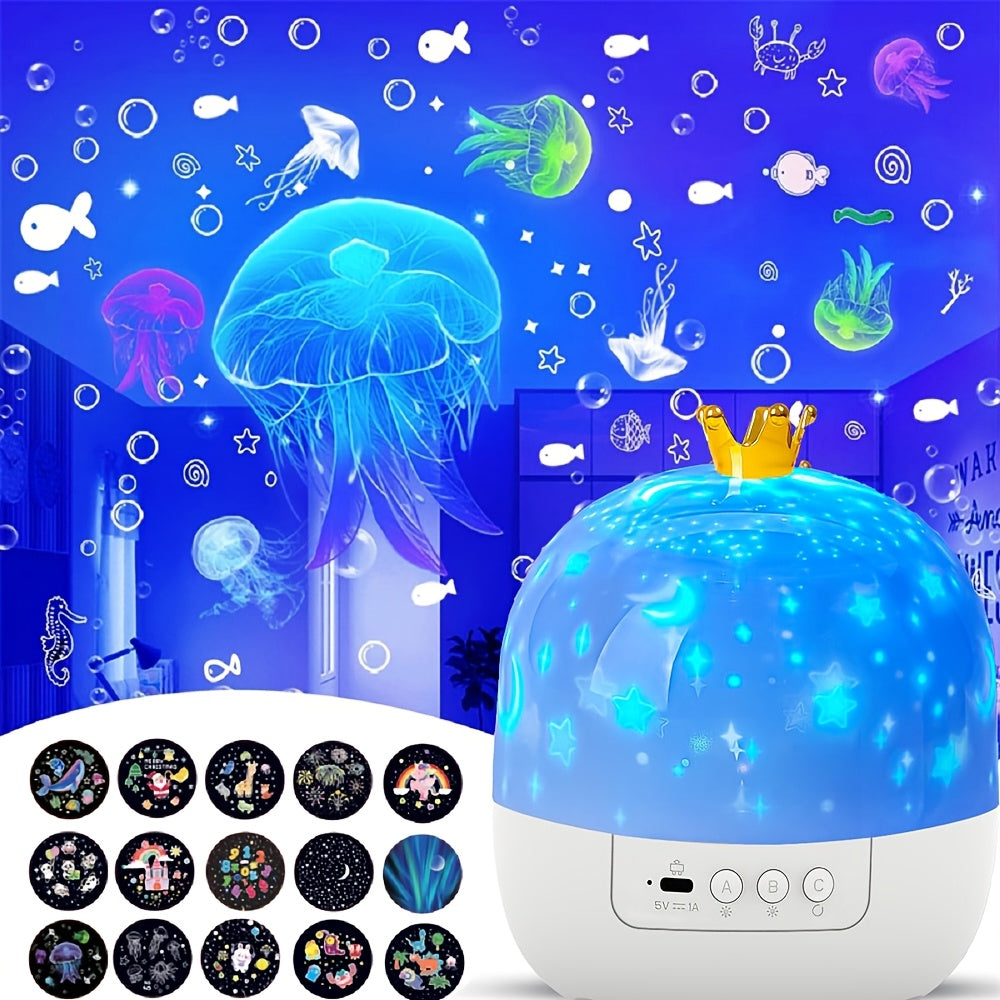 Galaxy Starry Sky Projector Night Light with 360°