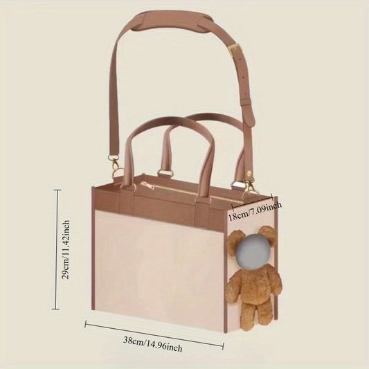 1pc Pet Go Out Large Capacity Bag Can Outcrop Bear Plush Cat Bag Shoulder Bag Small Dog Handbag Pet Bag