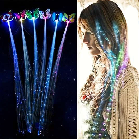 Butterfly LED Glow Braids Glow Toy Wig
