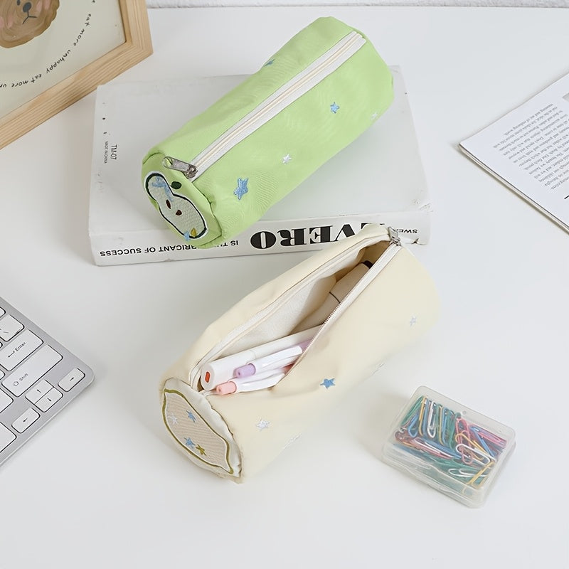 Pink Cat Pencil Case - Fluffy, Cute, High-Quality Fish Board Design, Large Capacity for Pens