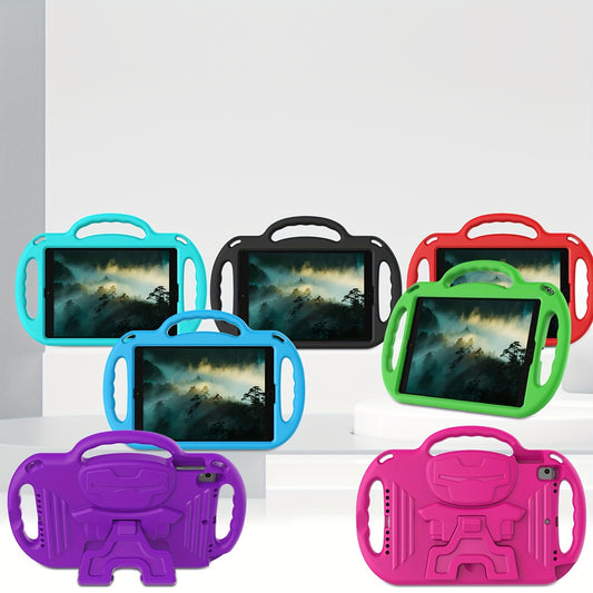 [Kids-Friendly|Lightweight] Lightweight, Non-Slip EVA Kids-Friendly Tablet Case with Adjustable Stand & Lanyard | Soft Shell with Heavy Duty Protection, Flexible Kickstand & Adjustable Strap | for iPad 7th/8th/9th Gen (10.2-i