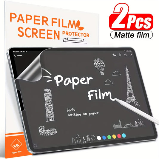 2pcs Frosted Paper Film Screen Protector for iPad Air 13/11 2025, for iPad Pro 13/11 2024, Compatible with 11th/10th/9th/8th/7th/6th/5th, 10.9"/10.2"/9.7 Inch, Air7/Air6/Air5/Air4/Air3/Air2/Air1/Pro 9.7/Pro 10.5 inch mini 7th