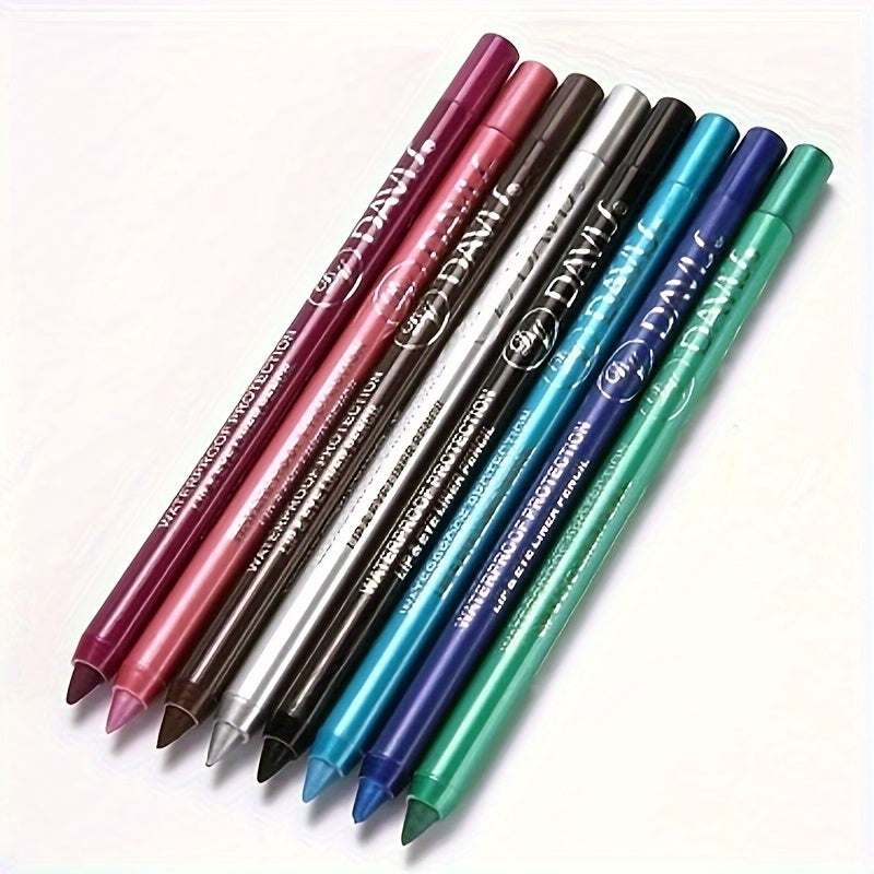 12 Eyeliner Pens With Pencil Sharpener Set 2 In 1 Color Makeup Eyeliner Pen Eye Shadow Waterproof And Sweat Resistant Durable Valentines Day Gifts