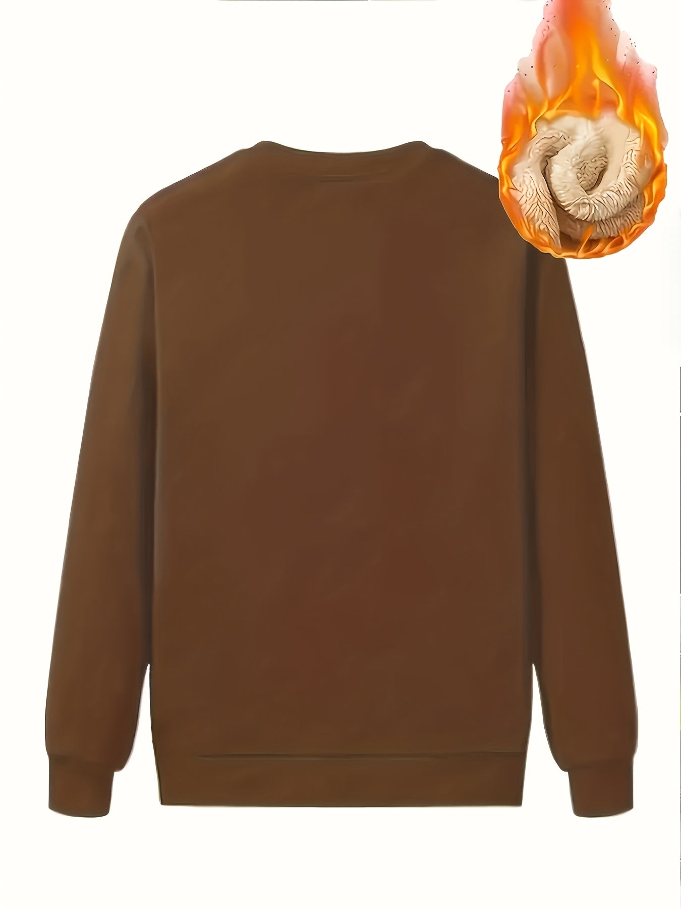 Men's Winter Fleece-Like Sweater Vest Jacket - Thickened Round Neck Long Sleeve Inner Layer, Machine Washable.