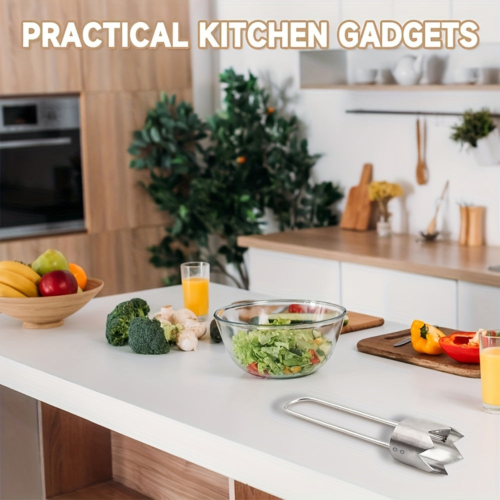 1/2/3pcs Stainless Steel Fruit & Vegetable Corer Tool - Efficient Kitchen Gadget for Cucumbers, Bell Peppers, Apples, Tomatoes, Jalapenos - Durable, Easy-to-Use Core Remover for Home Cooking, Core Removal Tool | Streamlined D