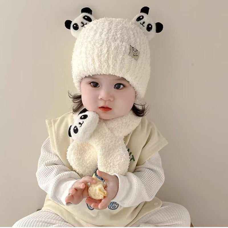1pc & Winter Ear Warmer with Panda Ears & Pom-Pom-like Patches