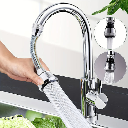 [Water-Saving] 360° Rotating Kitchen Sink Faucet Aerator with Hose | Stainless Steel Valve, Plastic Hose | Water-Saving, Anti-Splash, Easy Install | Kitchen Sink Upgrade, Contemporary Kitchen Faucet