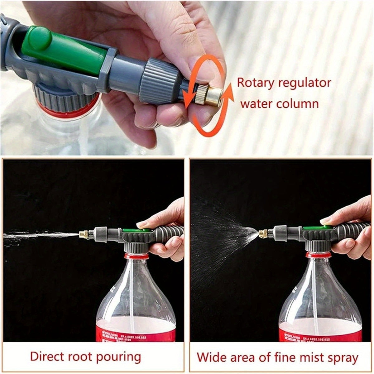 1/2pcs Adjustable Drink Bottle Sprayer, High Pressure Air Pump Manual Sprayer, Portable Magic Sprayer, Bottle Cap Sprinkler, Garden Watering Tool for Watering and Spraying Fertilizer
