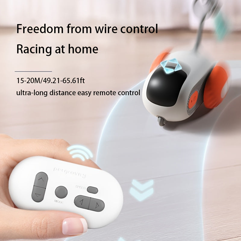 Remote Control/ Autopilot Dual-mode Teasing Cat Toy Electric Car, Teasing Cat Stick, Pet Supplies