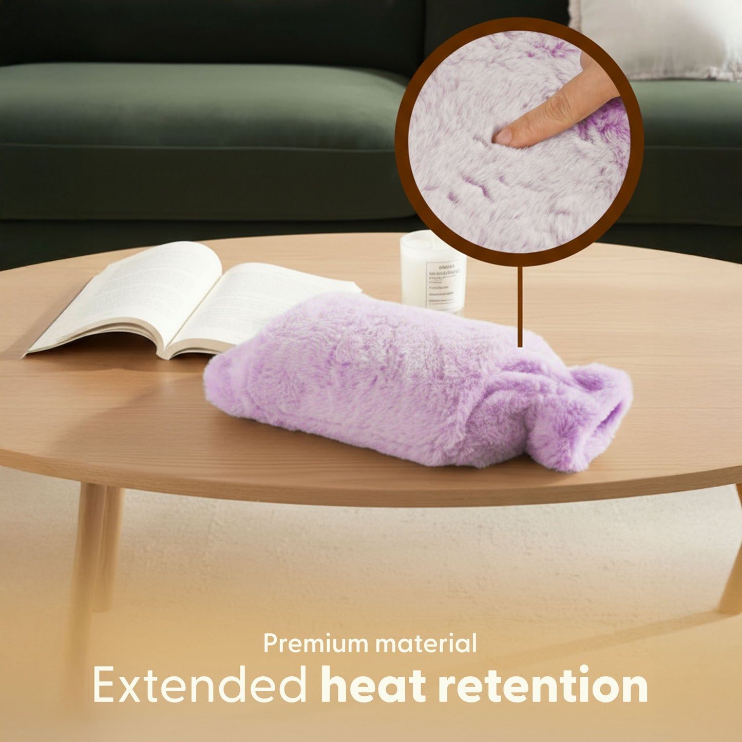 Cosy Hot Water Bottle with Plush Cover