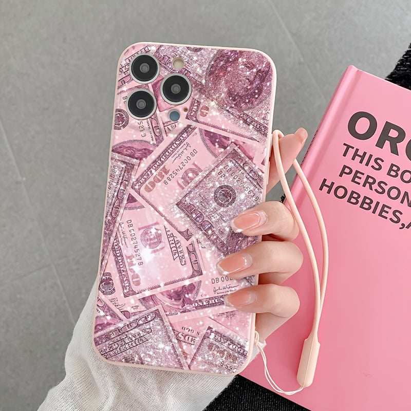 A Soft Silicone Anti-Drop Phone Case in a Pink Anime Print Design, Compatible with Apple Series 11, 12, 13, 14, 15, 16 Pro Max And Samsung Series A05, A15, A25, A35, A55, S23, S24 Ultra.