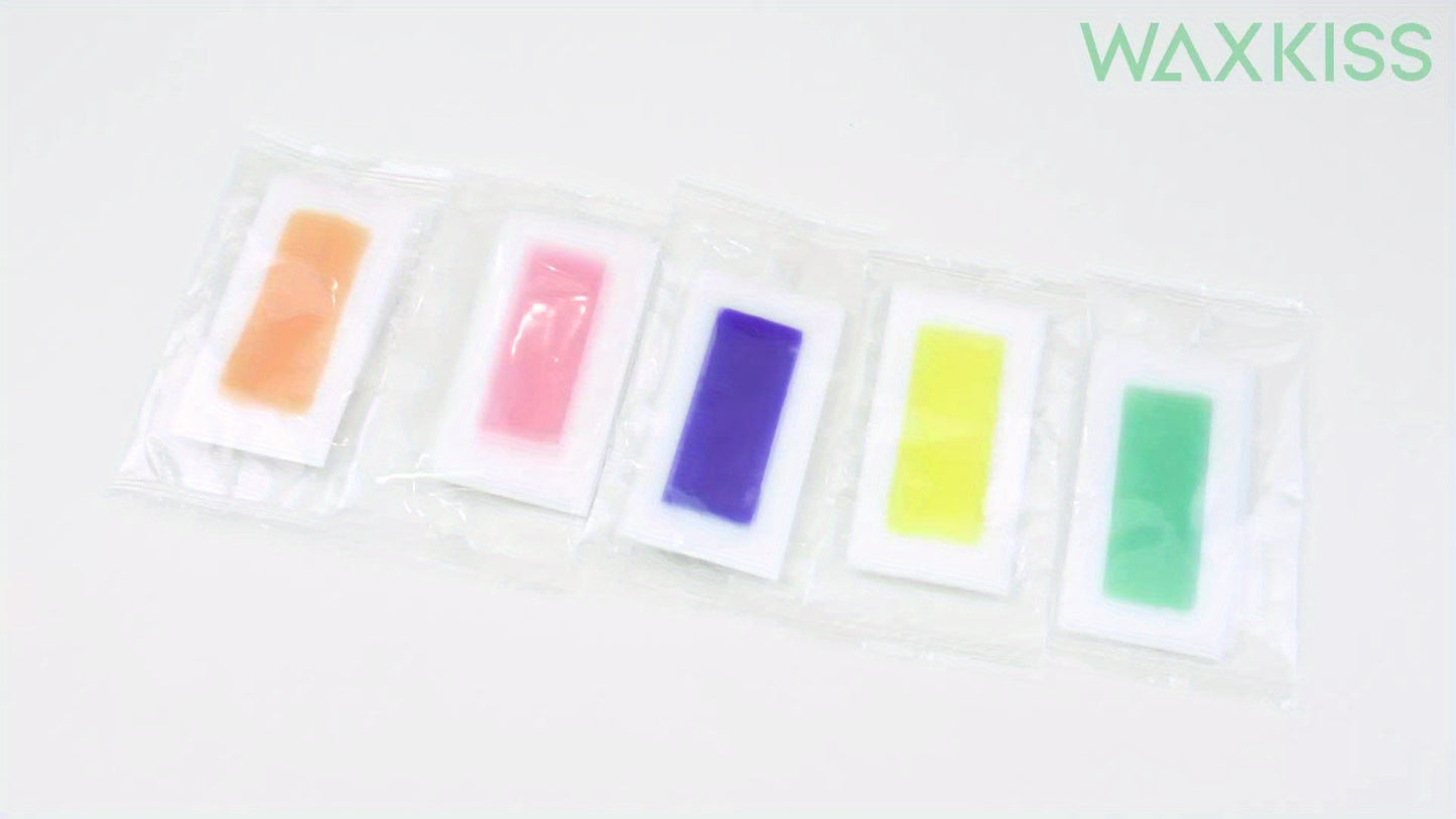 WAXKISS 20-Pack Ready-to-Use Wax Strips Aloe/Lemon/Rose/Lavender Scented Summer Hair Removal Portable travel Size .